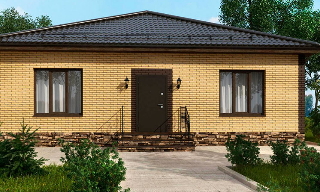 Проекты одноэтажных домов из кирпича | Строй-Ртв - Реутов от 3663 рублей