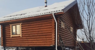 Баня из оцилиндрованного бревна под ключ в Реутове - от 136045 рублей