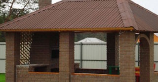 Беседка из кирпича под ключ в Реутове цена от 3245 рублей - Строй-Ртв