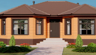 Проект одноэтажного дома с 3 спальнямиот 313950 рублей - Строй-Ртв | Реутов